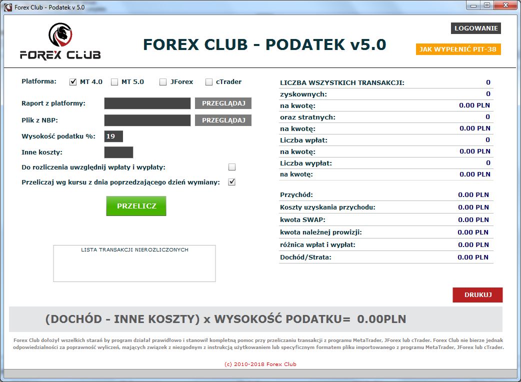 forex club podatek